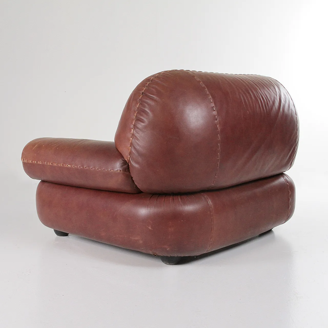 Sapporo Leather Armchair by Mobilgirgi, 1970s 5