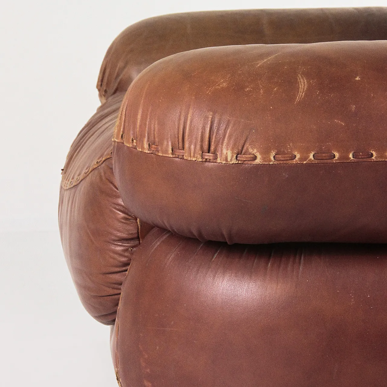 Sapporo Leather Armchair by Mobilgirgi, 1970s 8