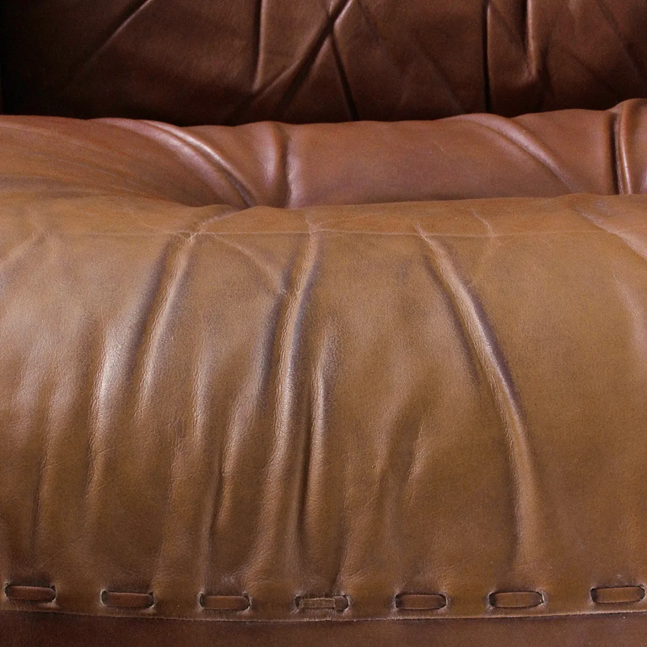 Sapporo Leather Armchair by Mobilgirgi, 1970s 10