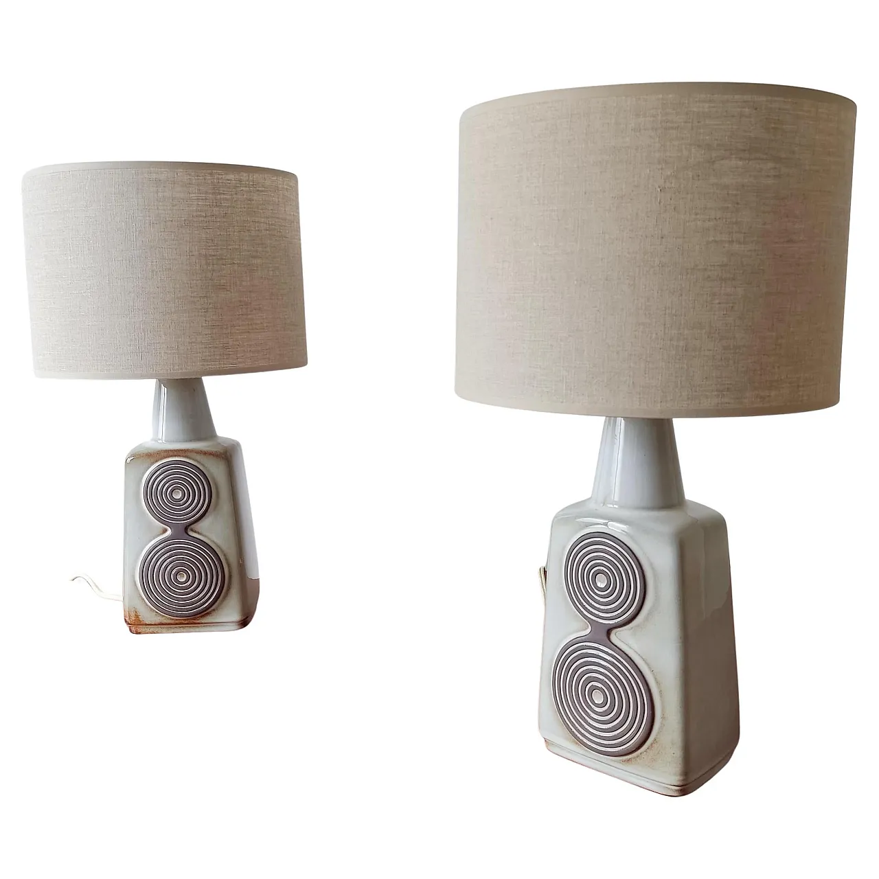Coppia di lampade in ceramica Soholm, anni '60 1