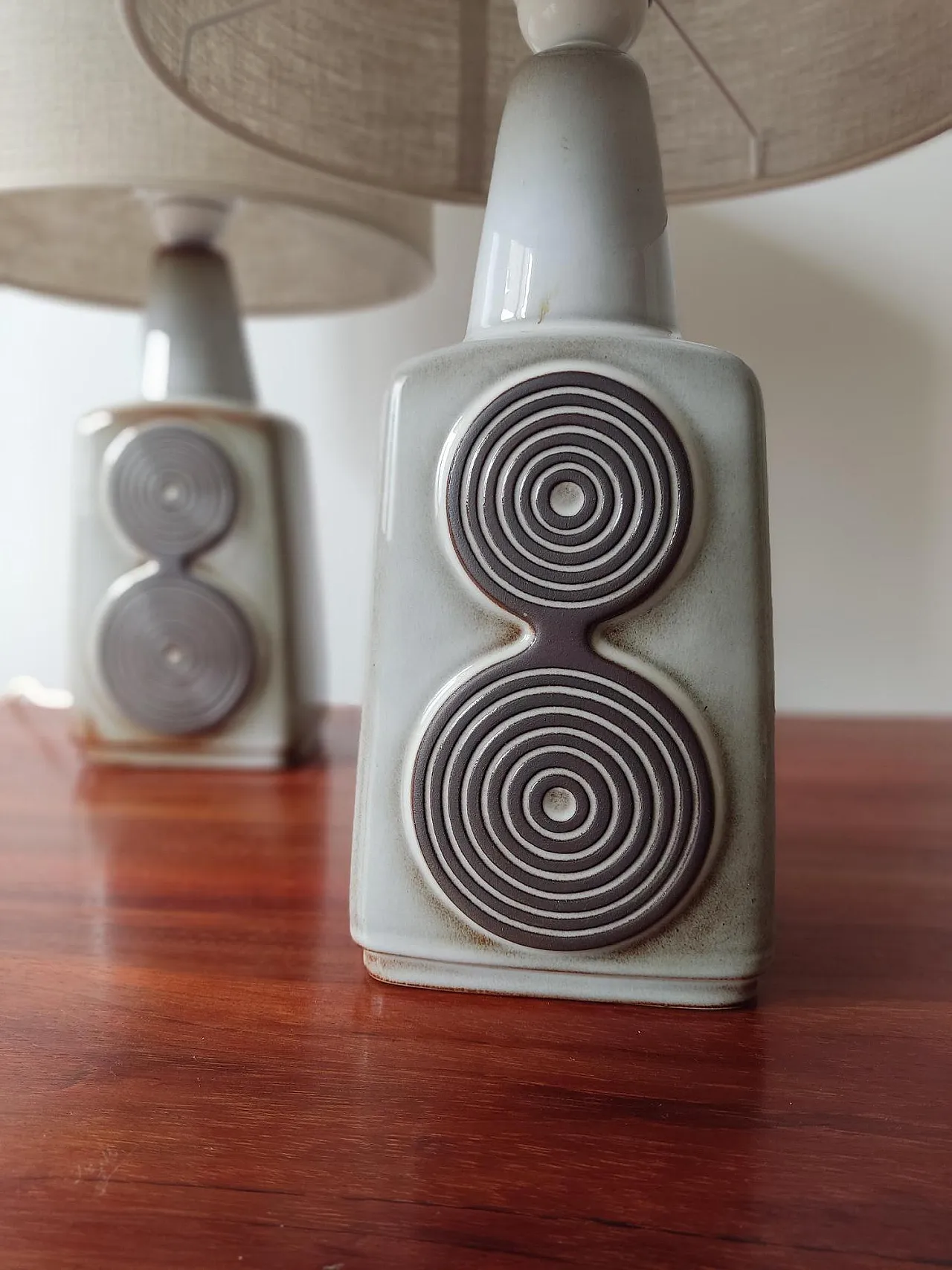 Coppia di lampade in ceramica Soholm, anni '60 5
