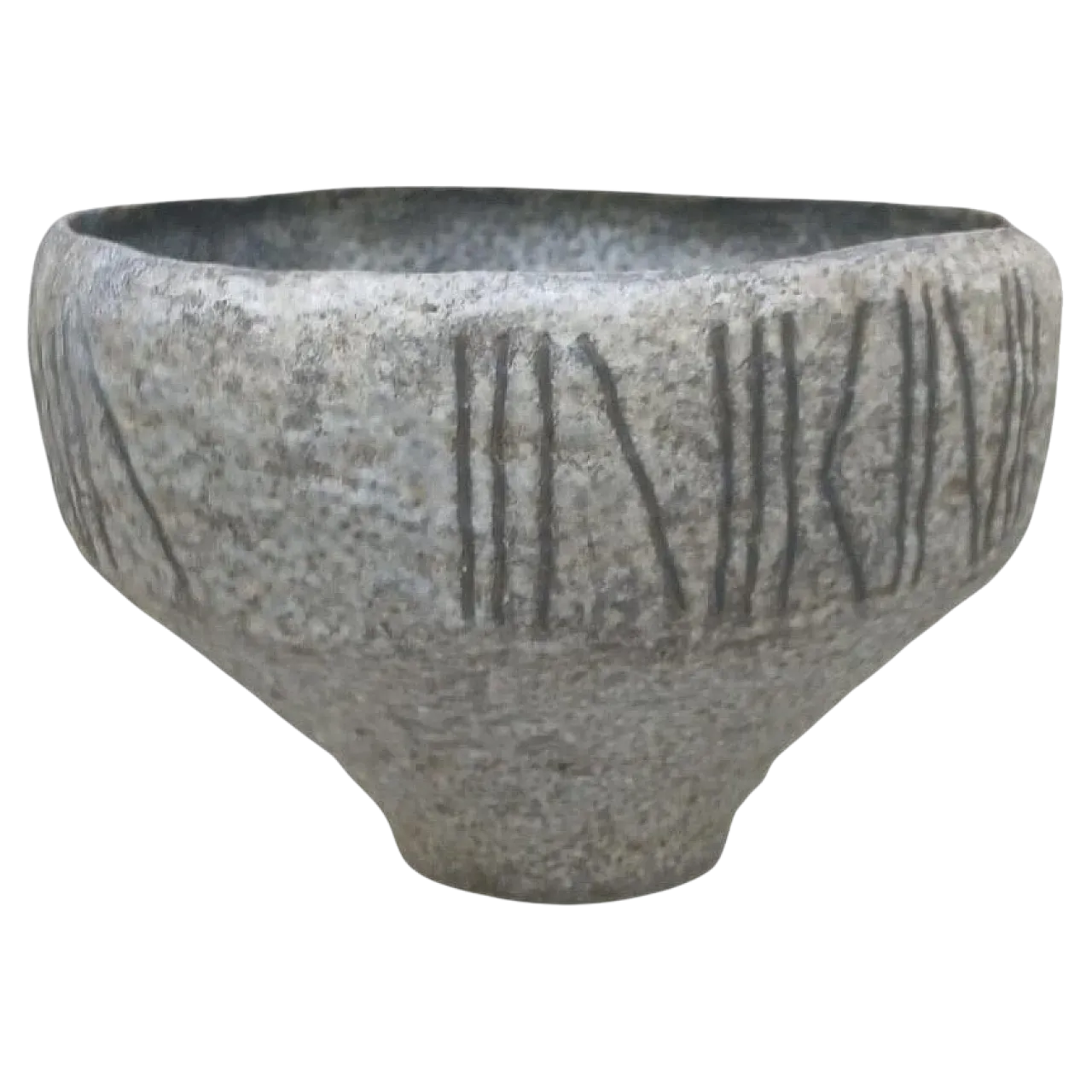 Engraved Stoneware Bowl by Marcello Fantoni, 1960s 9