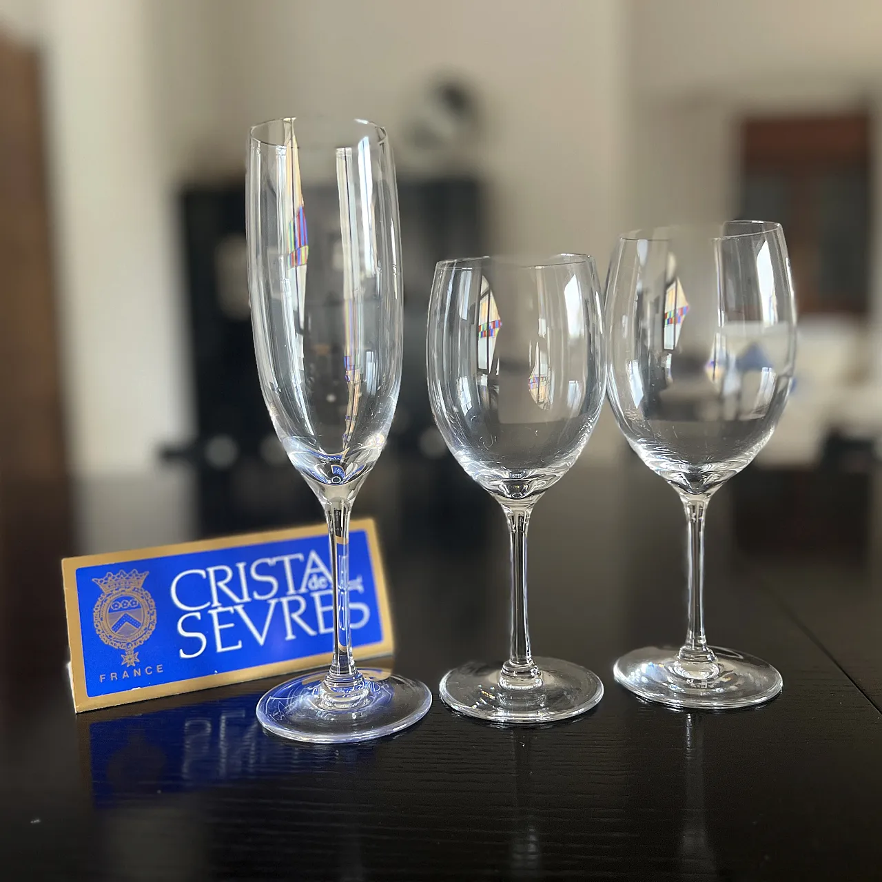 18 Calici cristallo di Cristal de Sèvres, anni '90 1