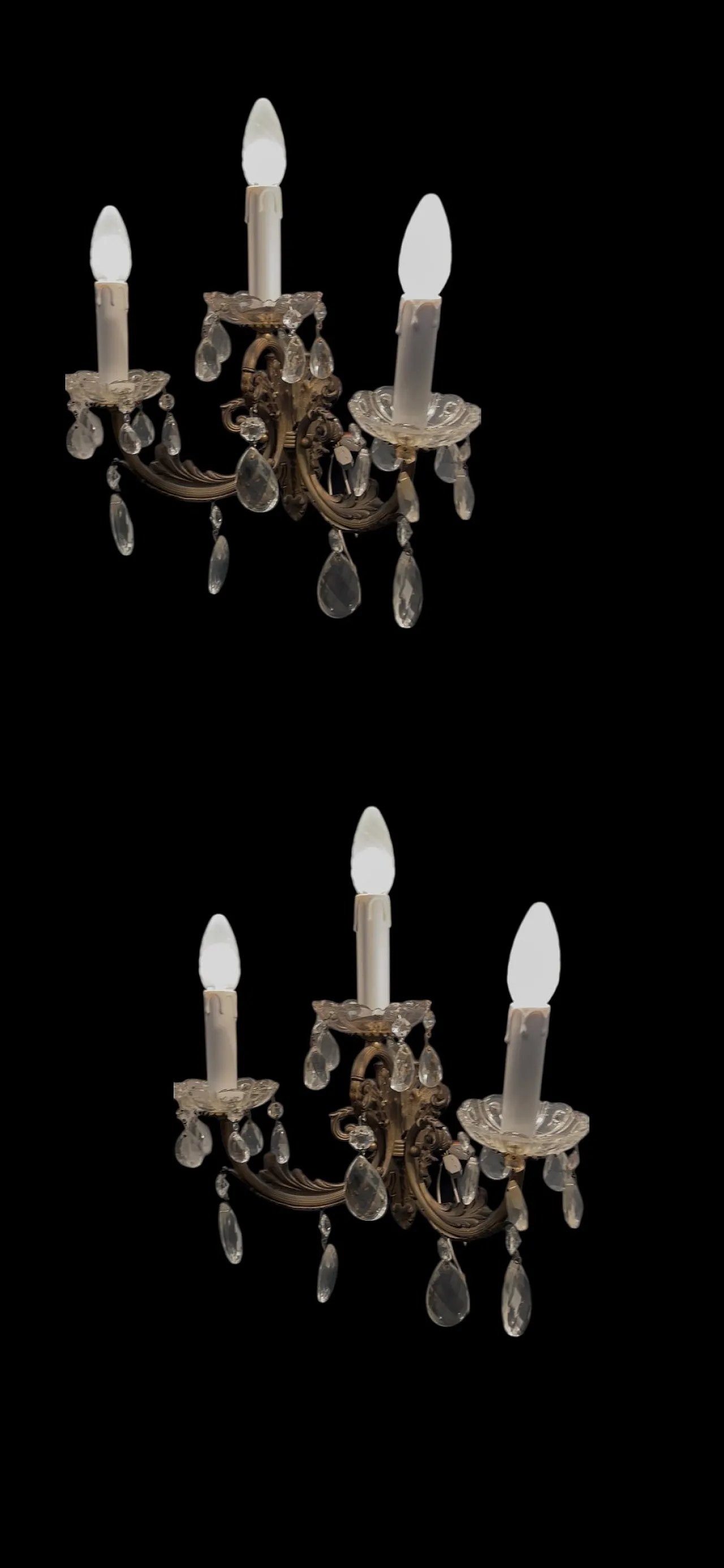 Pair of Bronze Crystal Notary, 1950s 2