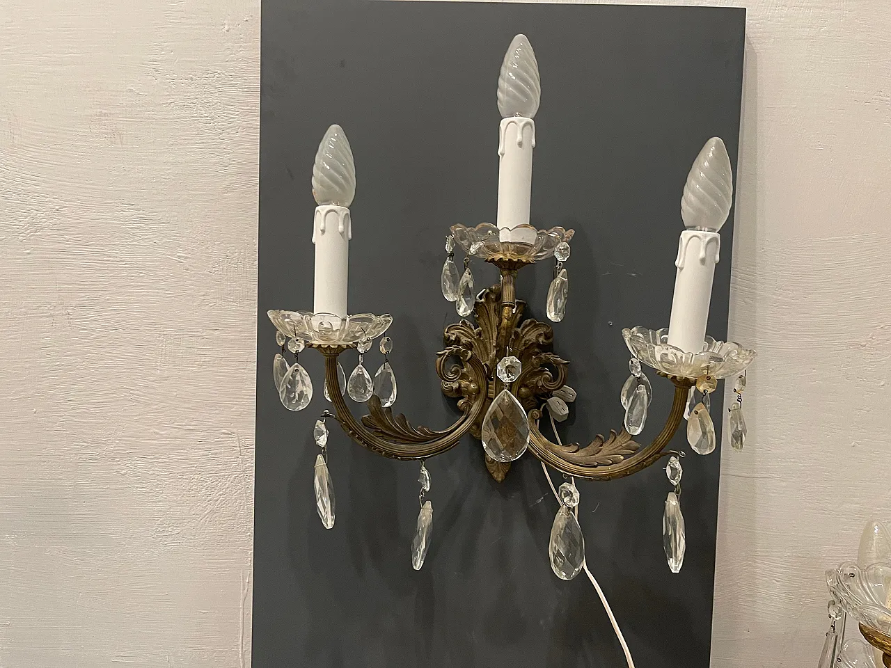 Pair of Bronze Crystal Notary, 1950s 4