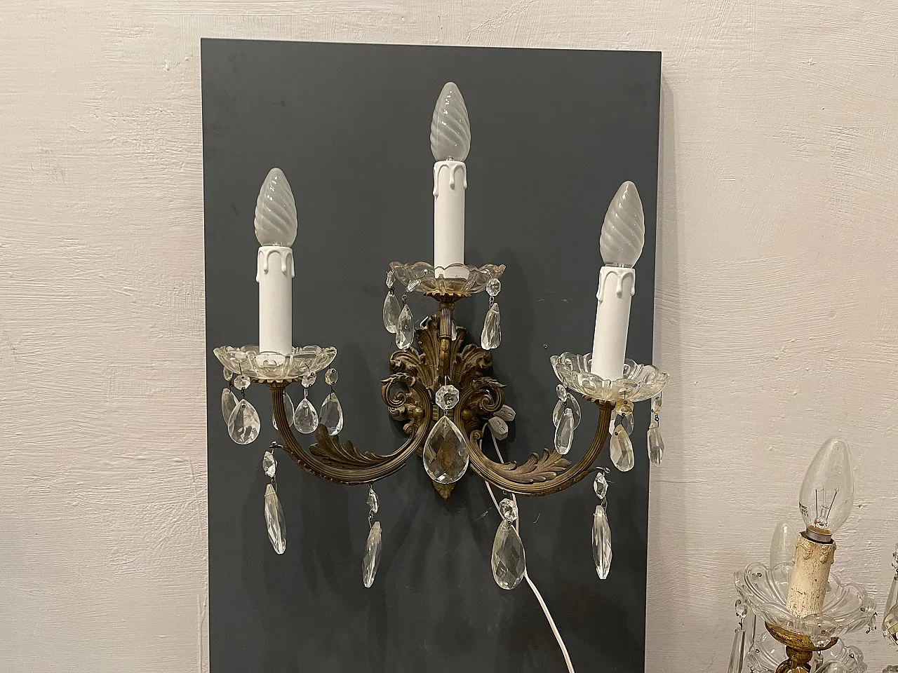 Pair of Bronze Crystal Notary, 1950s 5