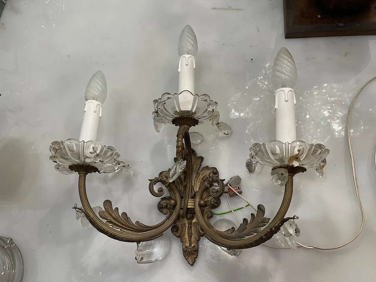 Pair of Bronze Crystal Notary, 1950s 7