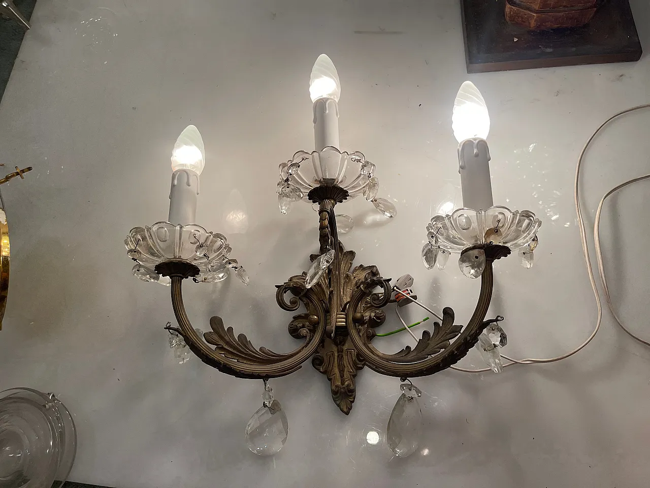 Pair of Bronze Crystal Notary, 1950s 8