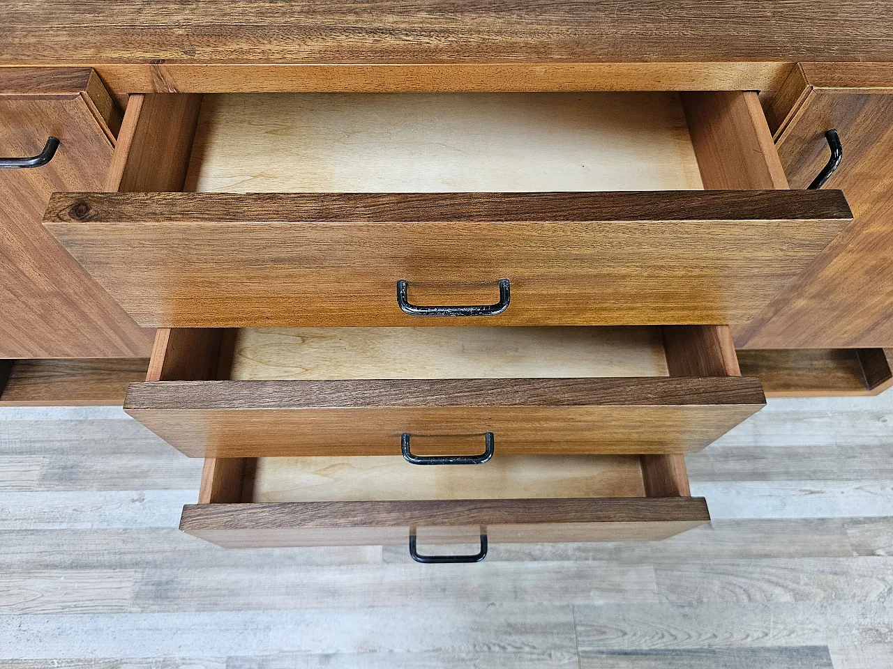 Teak sideboard with iron structure, 1960 16