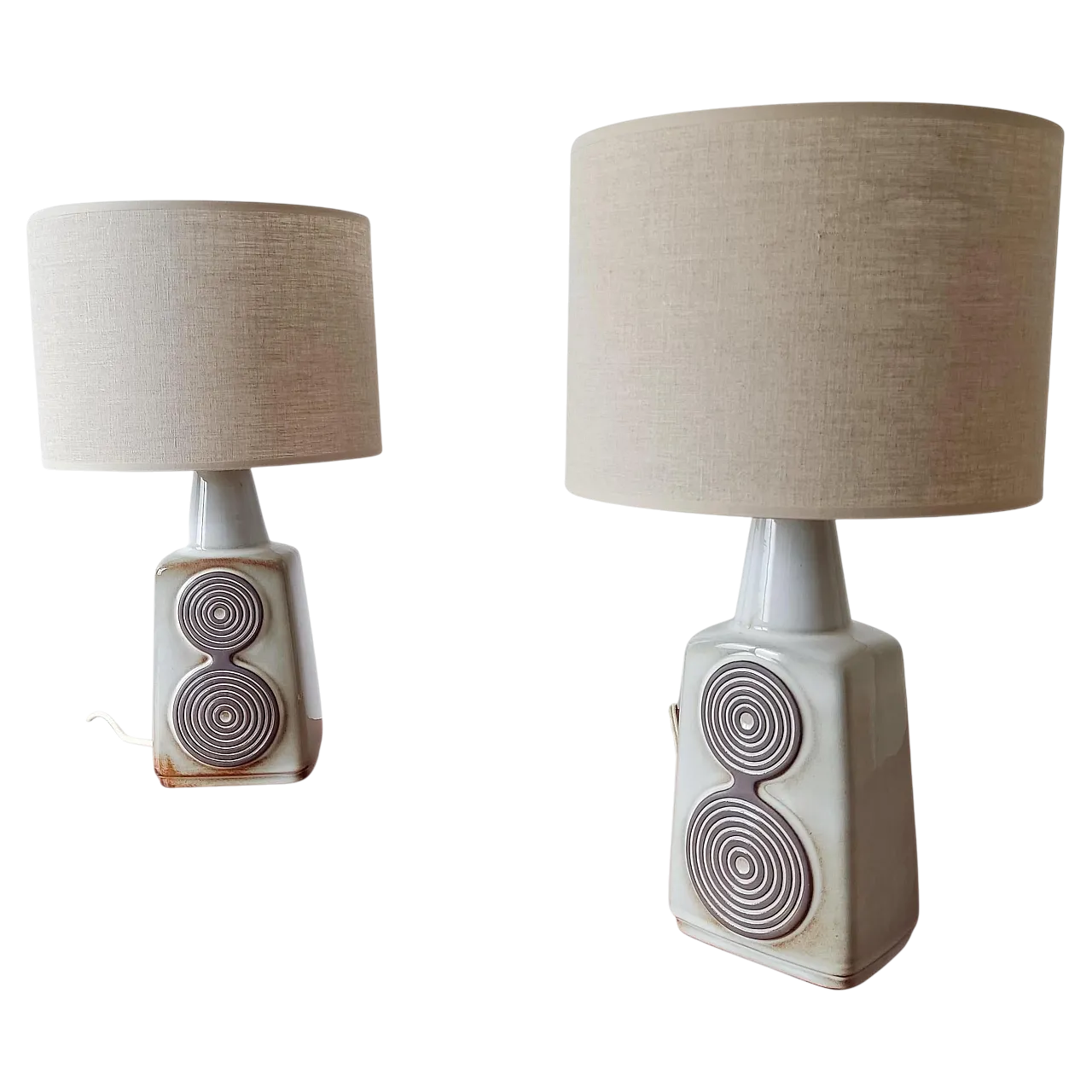 Coppia di lampade in ceramica Soholm, anni '60 10
