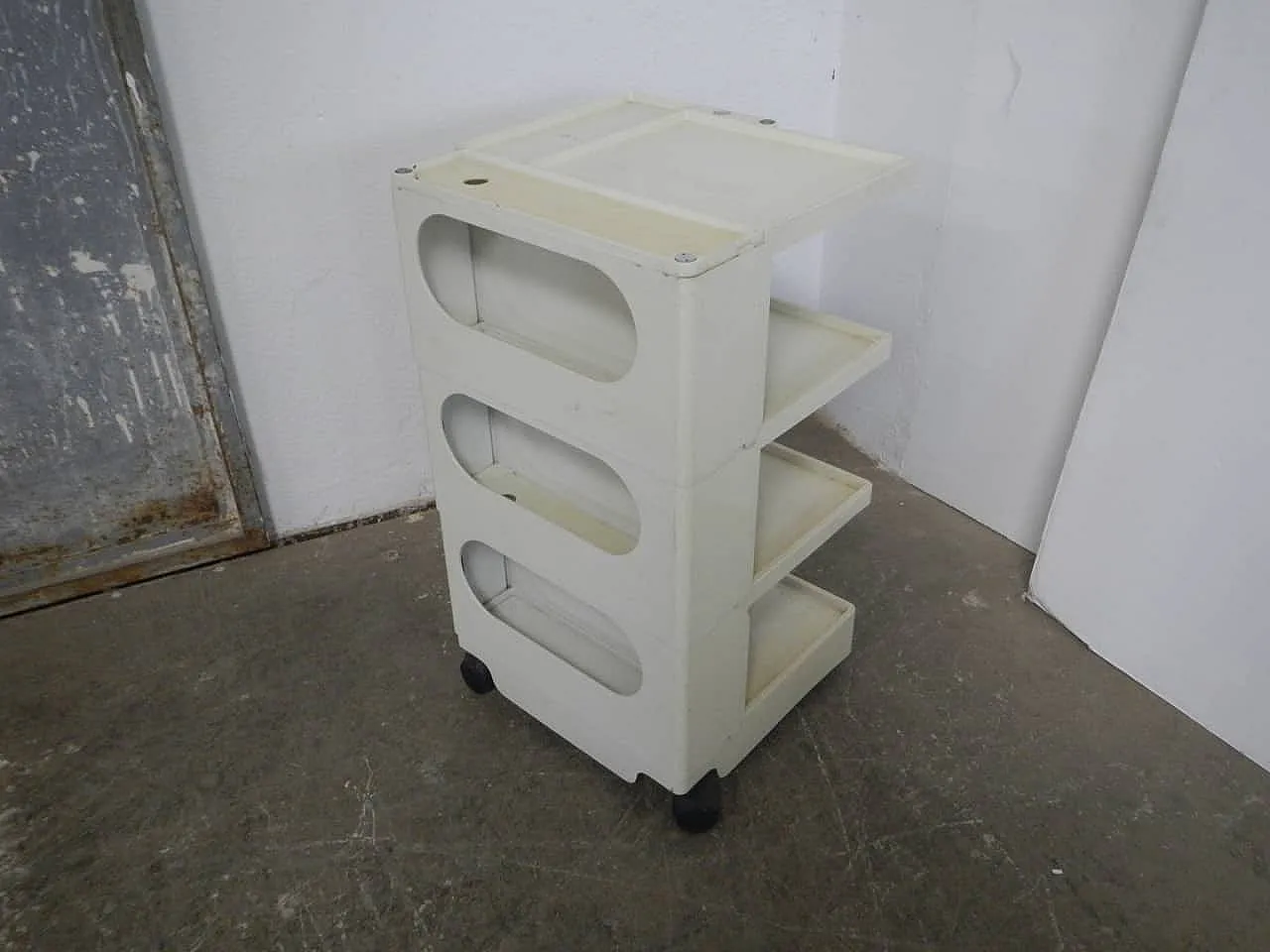 Carrello portaoggetti ufficio  Joe Colombo per Bieffeplast 1970 1