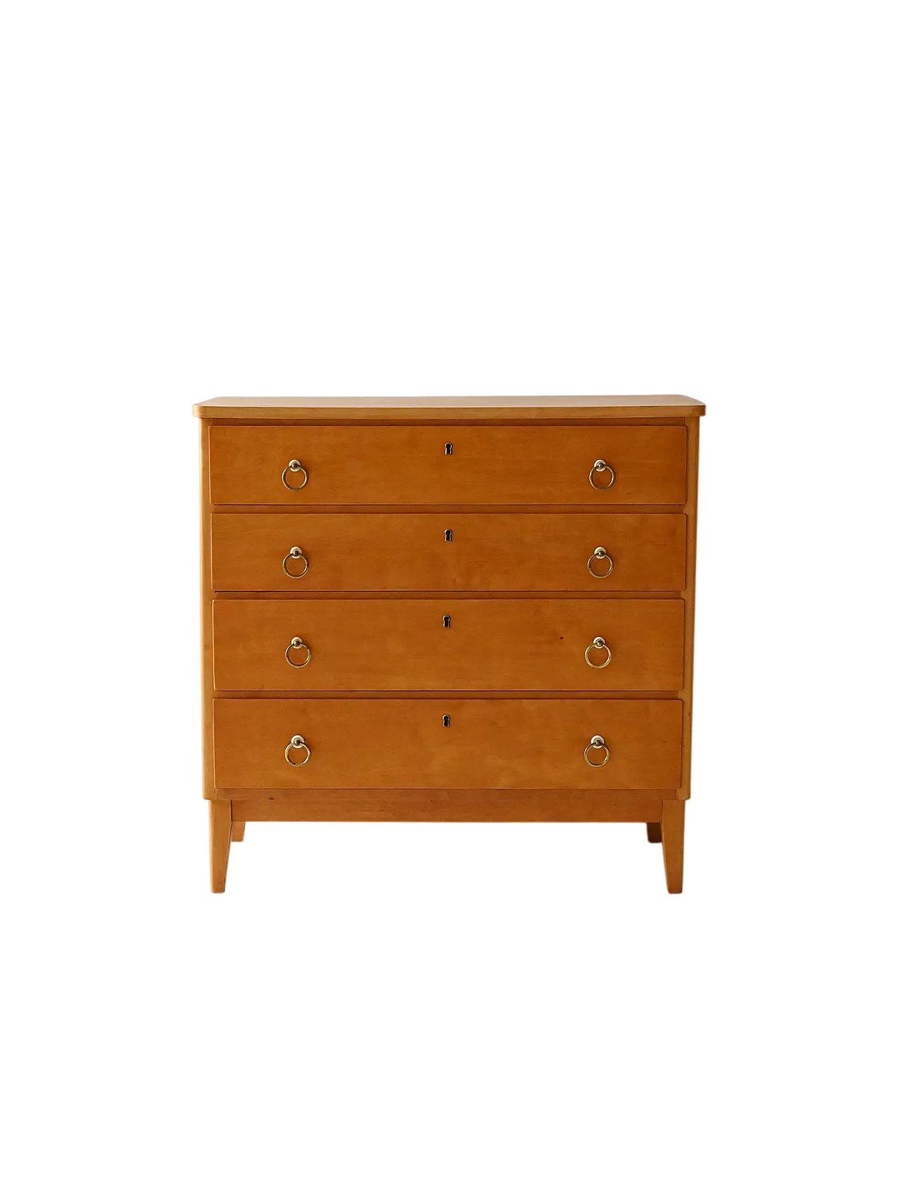 Scandinavian birch root chest of drawers, 1950s 8
