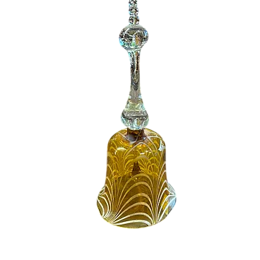 Campana in vetro giallo e bianco, '800