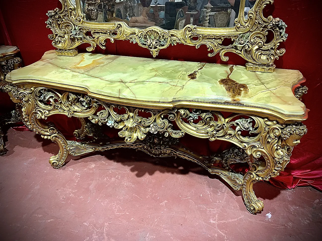 Coppia consolle oro, '900 3