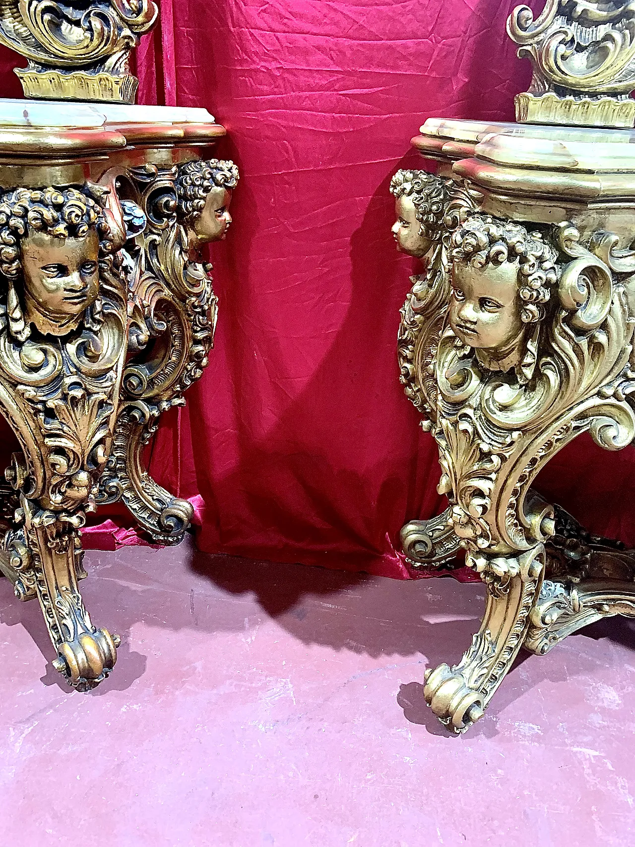 Coppia consolle oro, '900 5