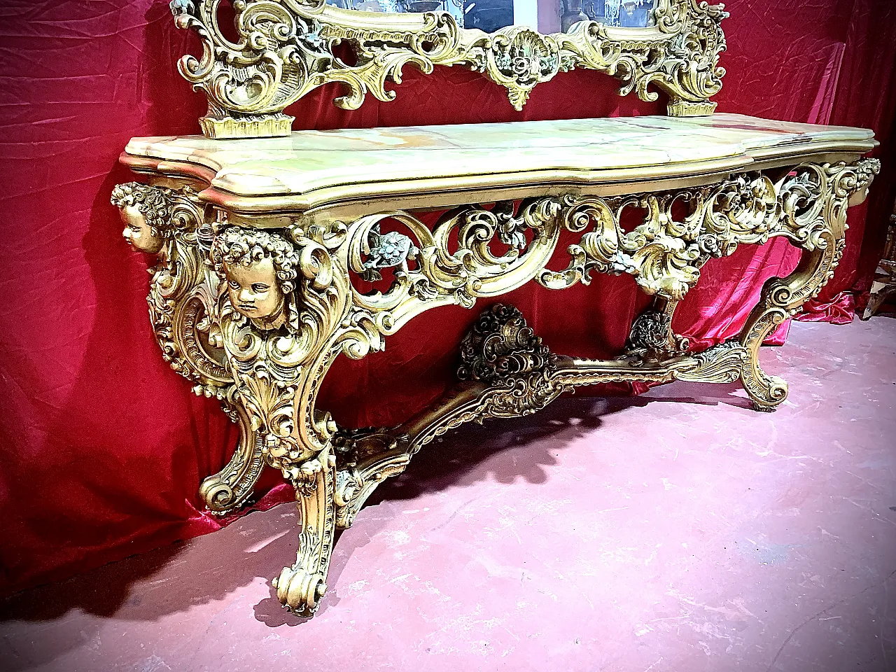 Coppia consolle oro, '900 11