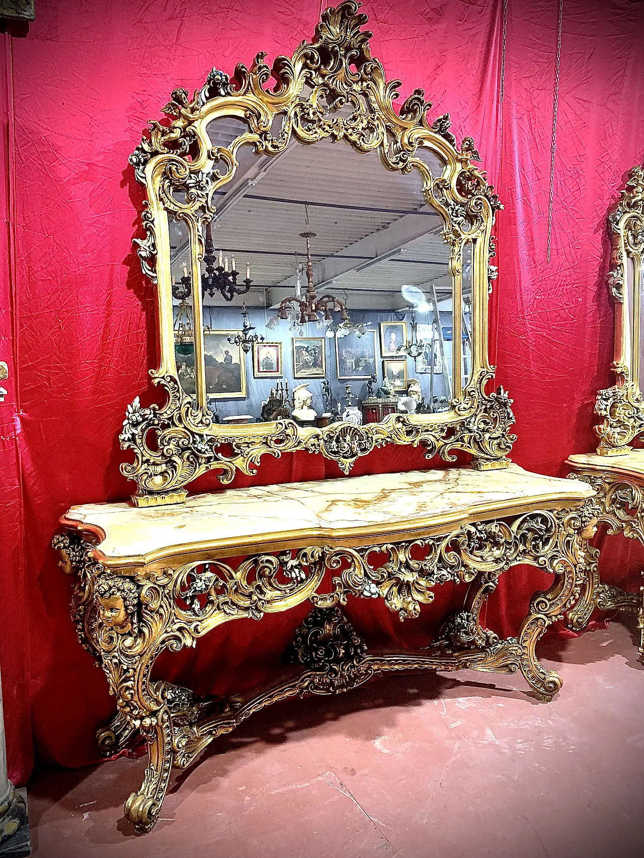 Coppia consolle oro, '900 15