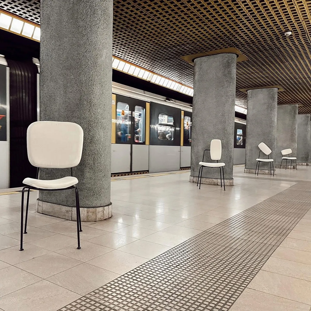 4 upcycled chairs, 2000 1