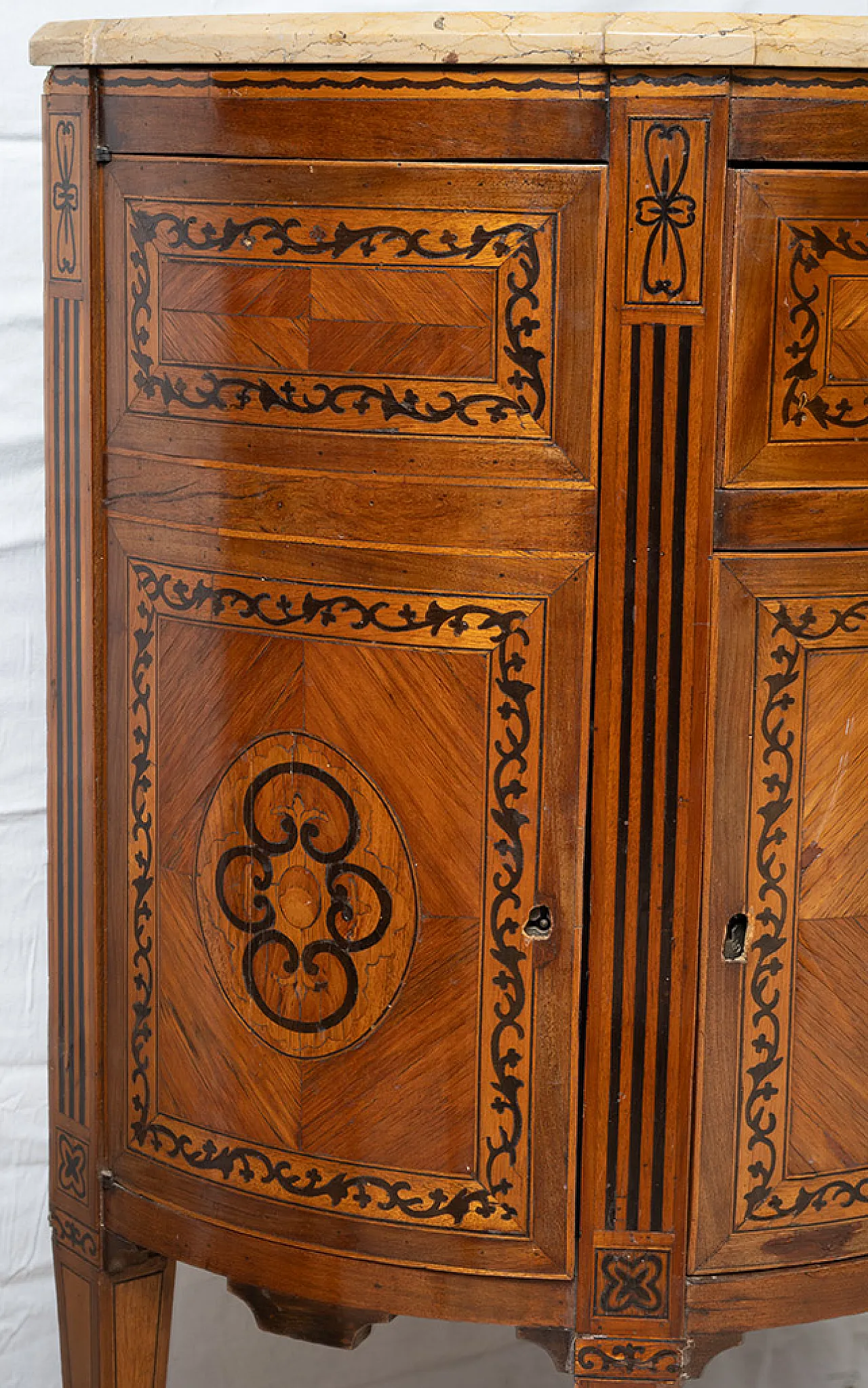 Pair of sideboards Louis XVI Neapolitan in Demi Lune, 18th century 7