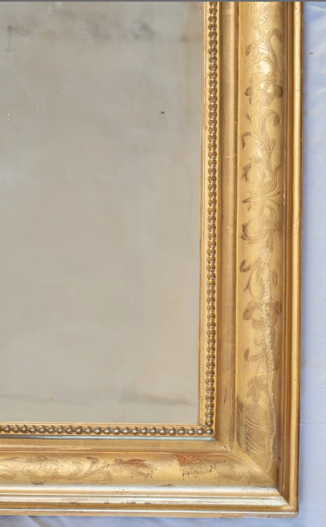 Mirror Napoleon III French in golden and carved wood, 19th century 3