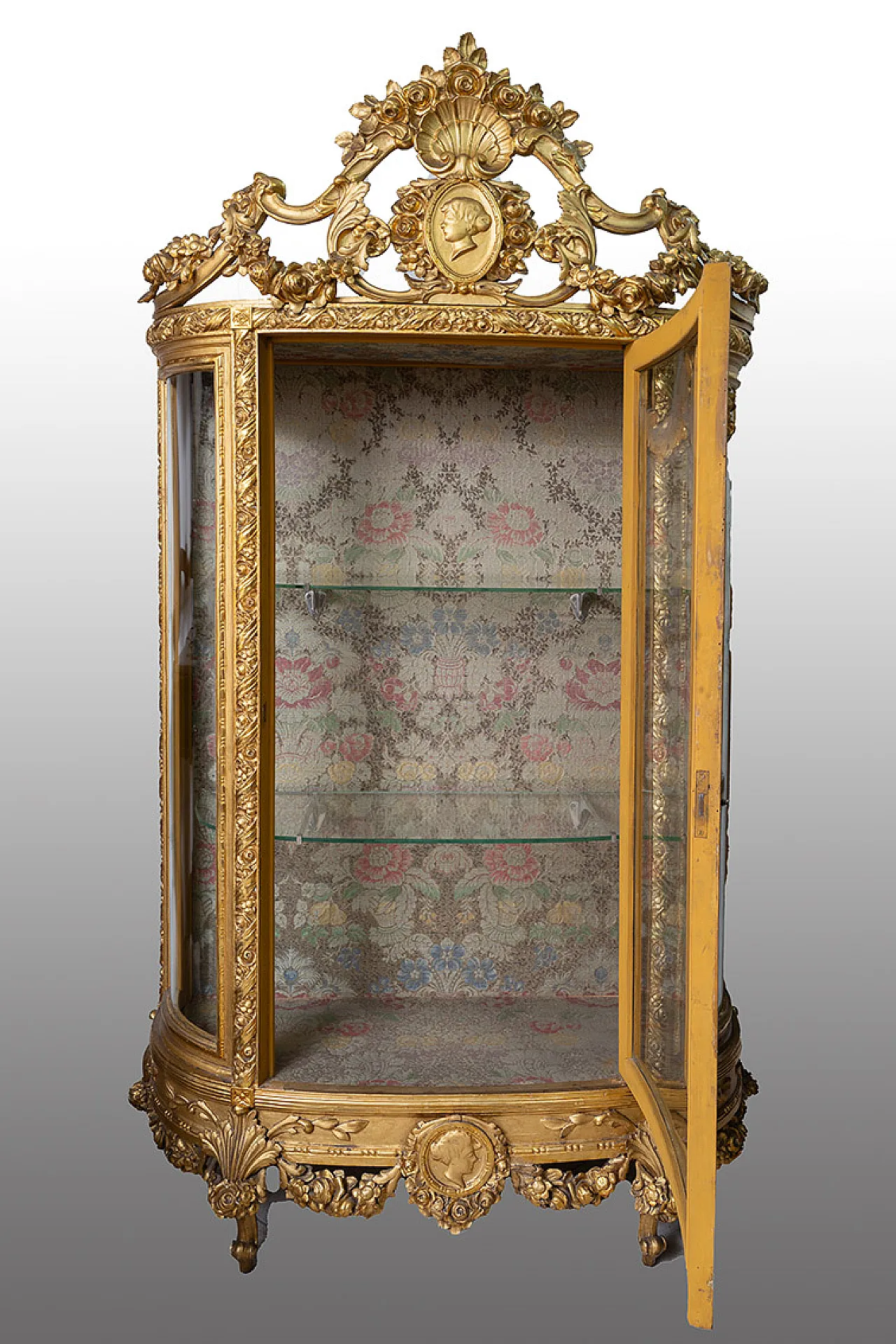 Showcase Napoleon III in golden and carved wood, 19th century 3