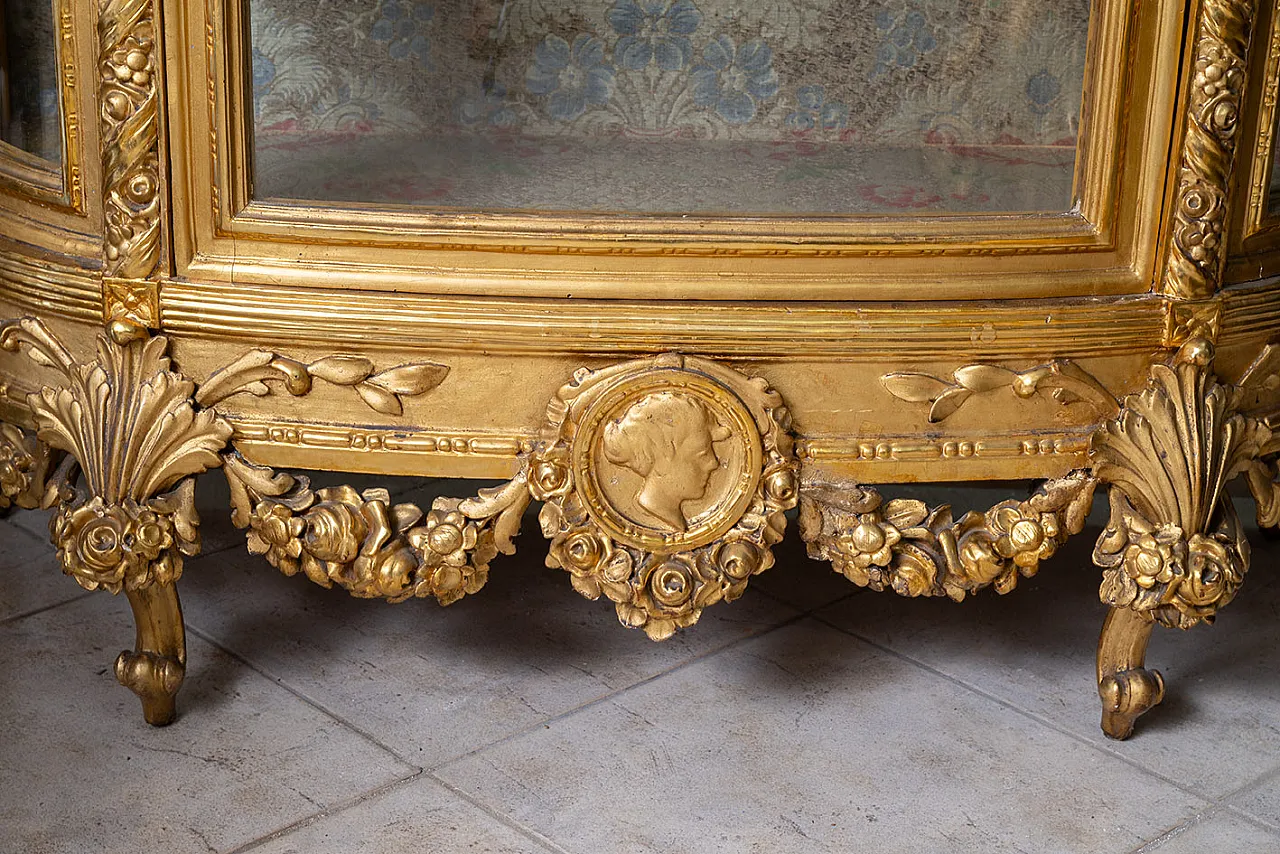 Showcase Napoleon III in golden and carved wood, 19th century 5