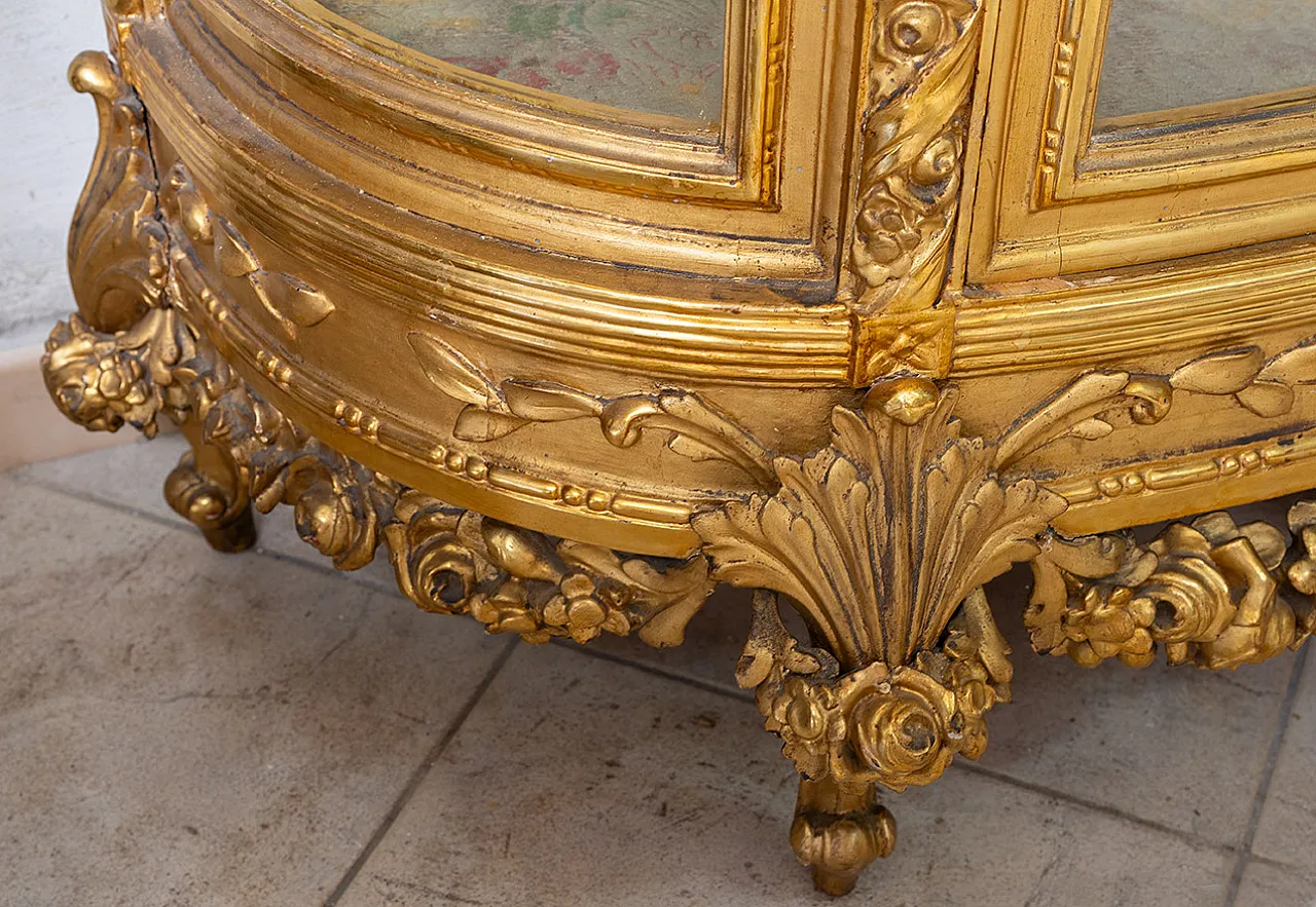 Showcase Napoleon III in golden and carved wood, 19th century 6