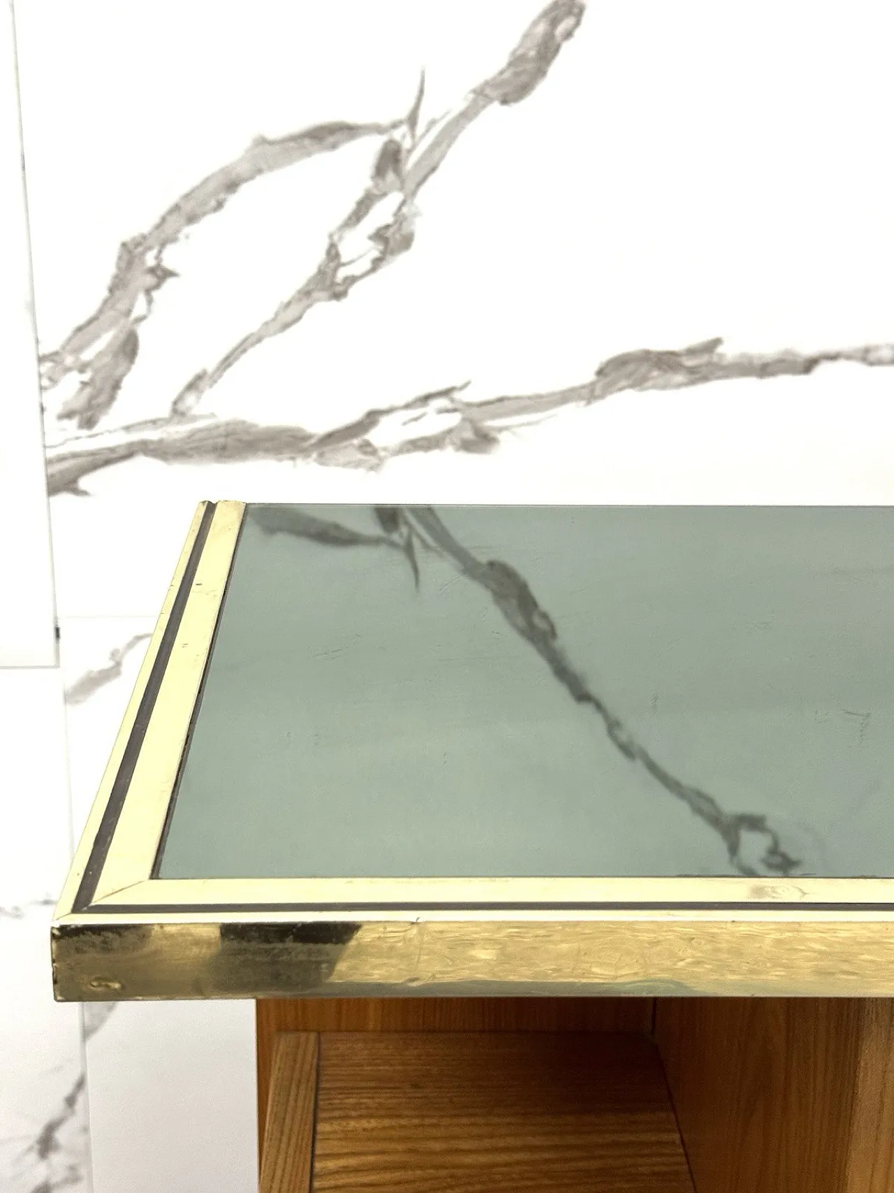 Scandinavian-style console table with mirror, 1970s 9