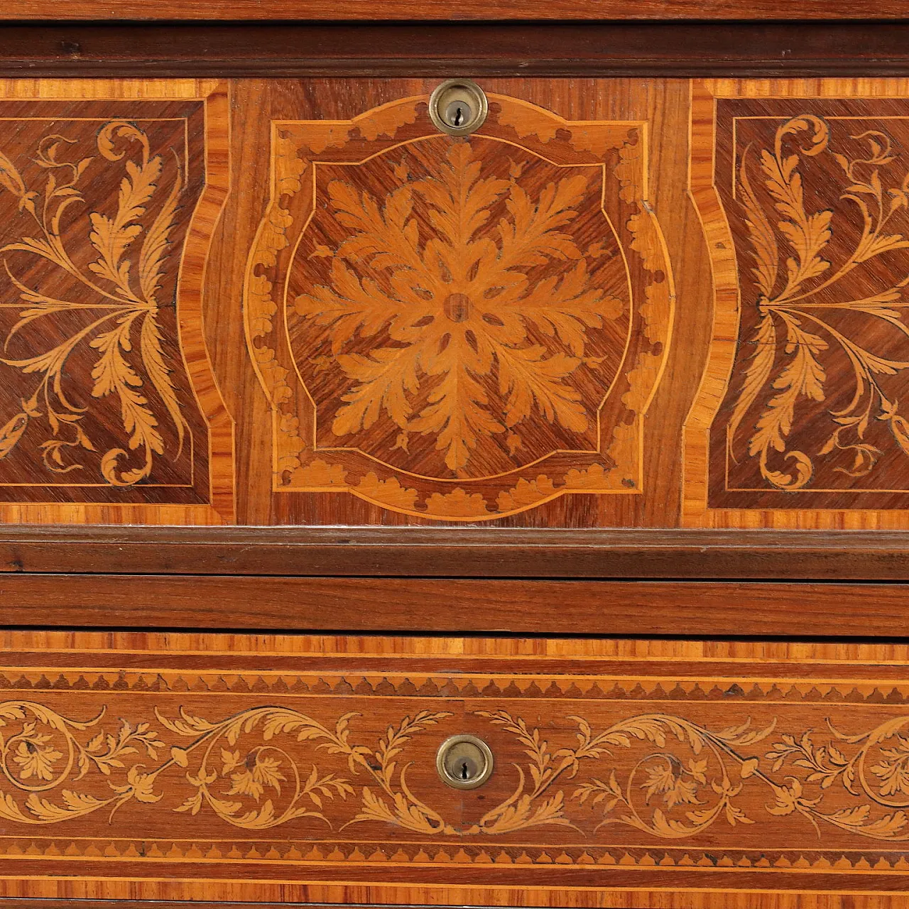 Neoclassical chest of drawers with 3 drawers, 20th century 6