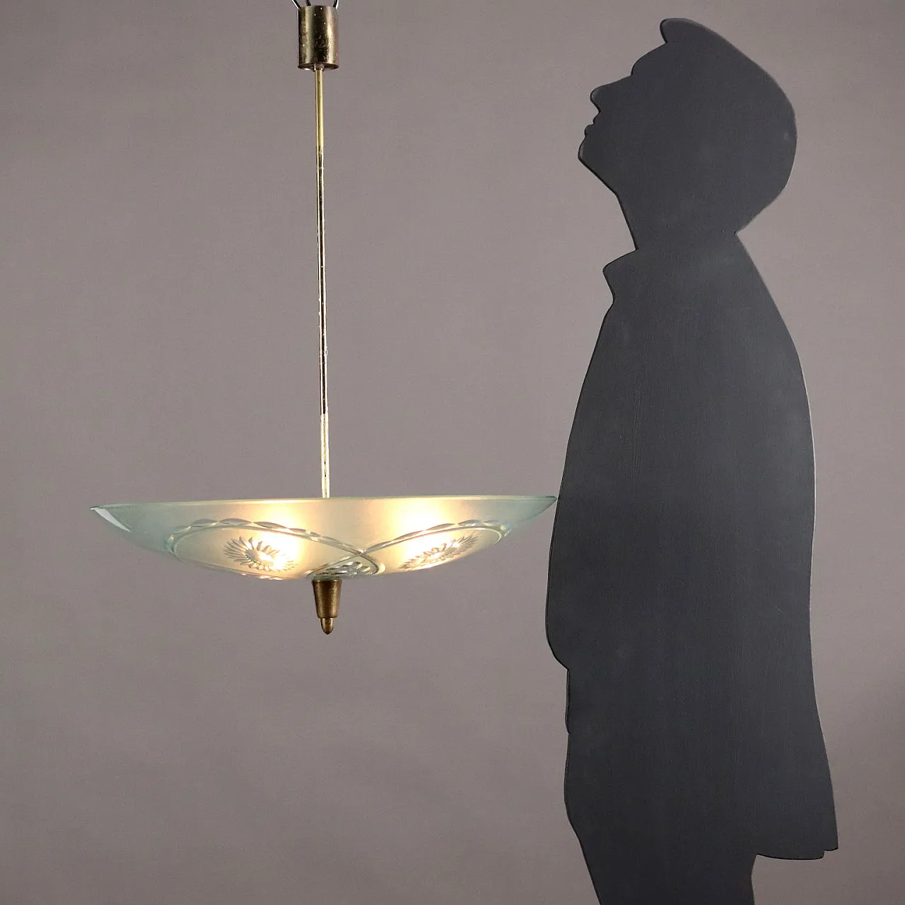 Ceiling lamp glass, 50s 2