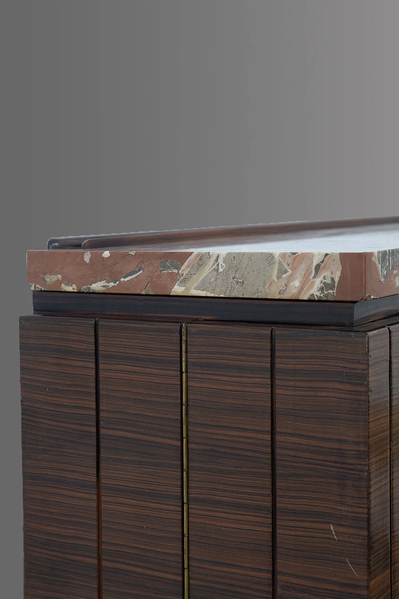 Mobile bar in stile Art Déco cinese con marmi, anni '30 4