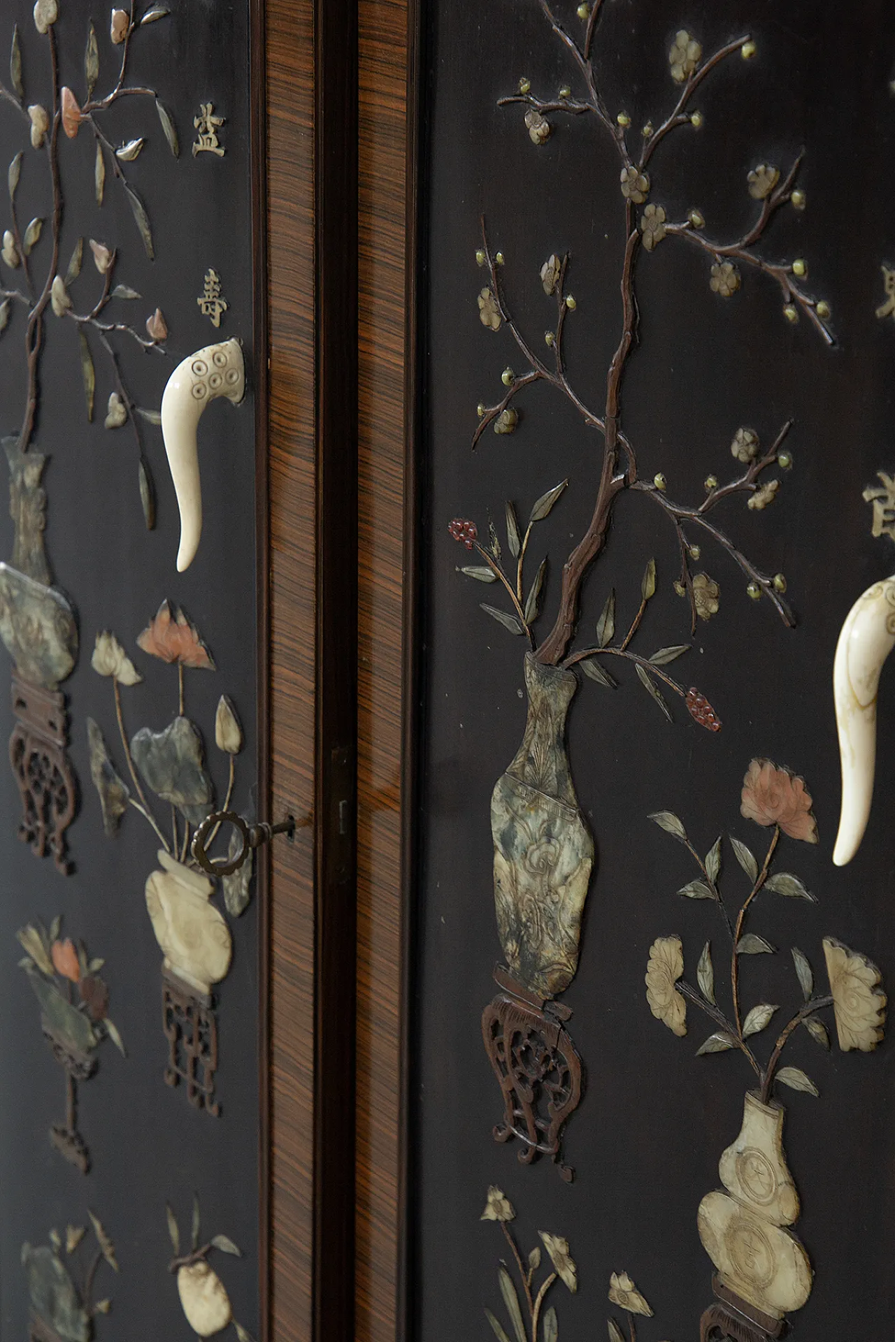 Mobile bar in stile Art Déco cinese con marmi, anni '30 6