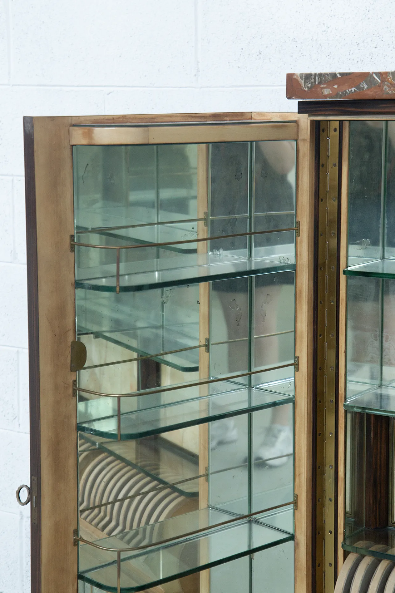 Mobile bar in stile Art Déco cinese con marmi, anni '30 8