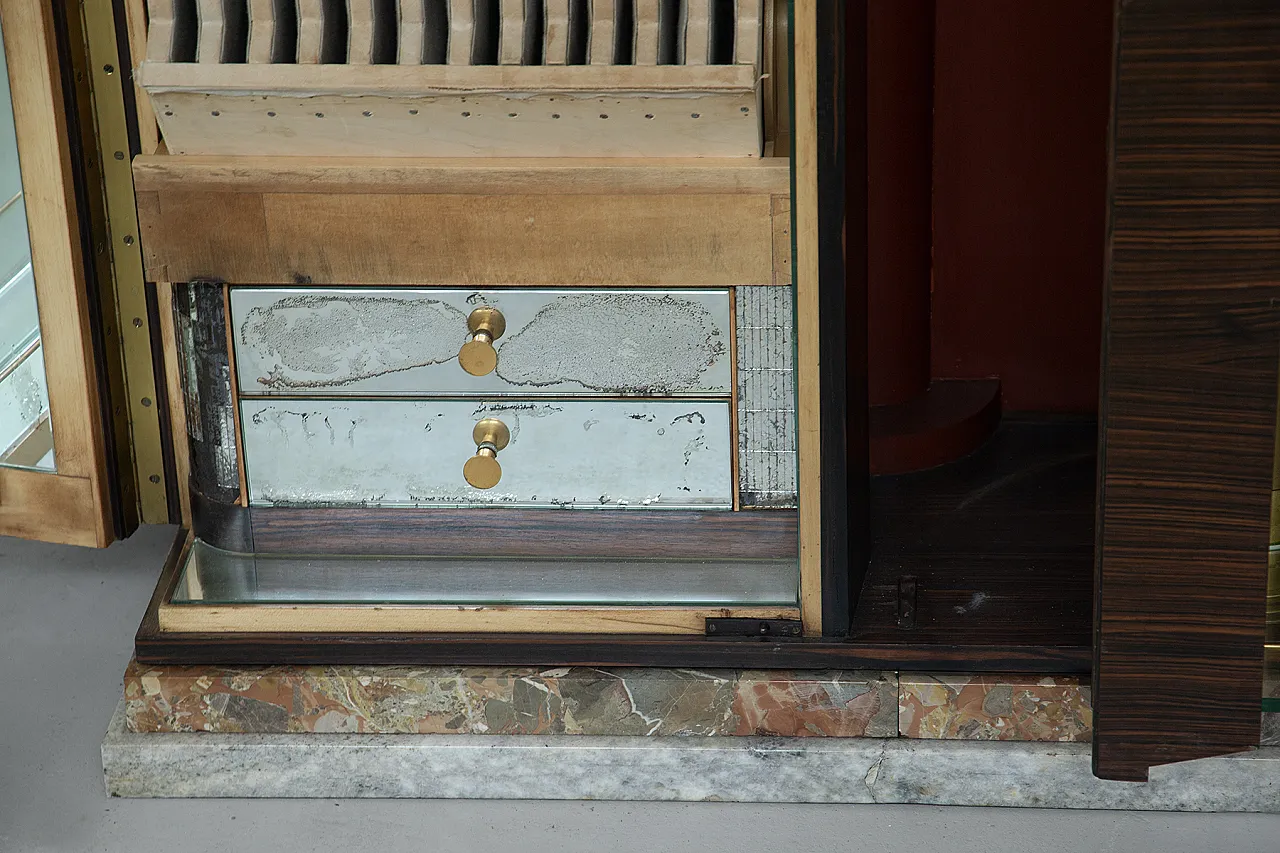 Mobile bar in stile Art Déco cinese con marmi, anni '30 11