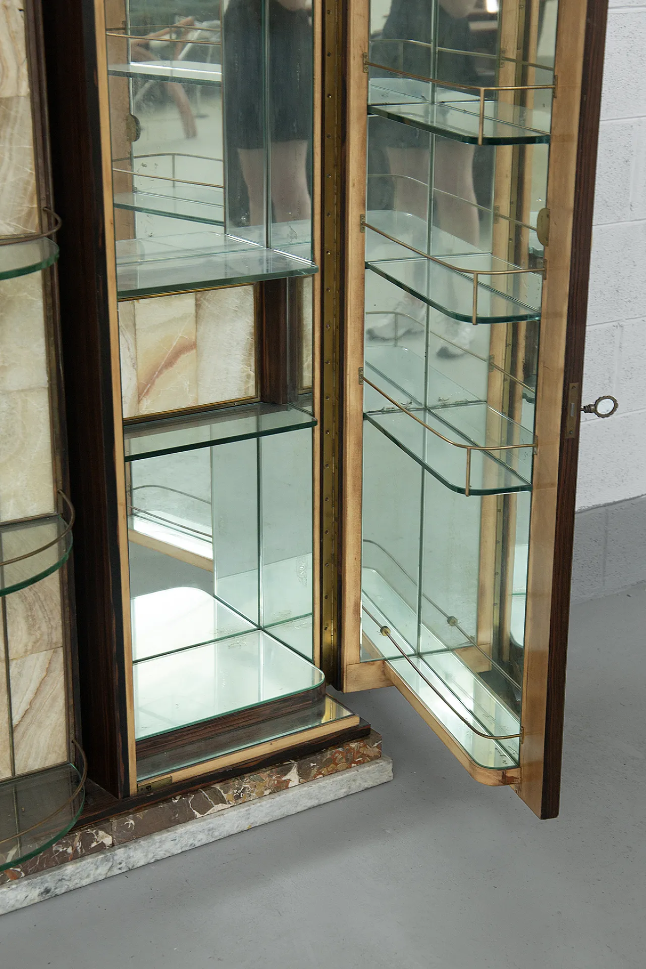 Mobile bar in stile Art Déco cinese con marmi, anni '30 14