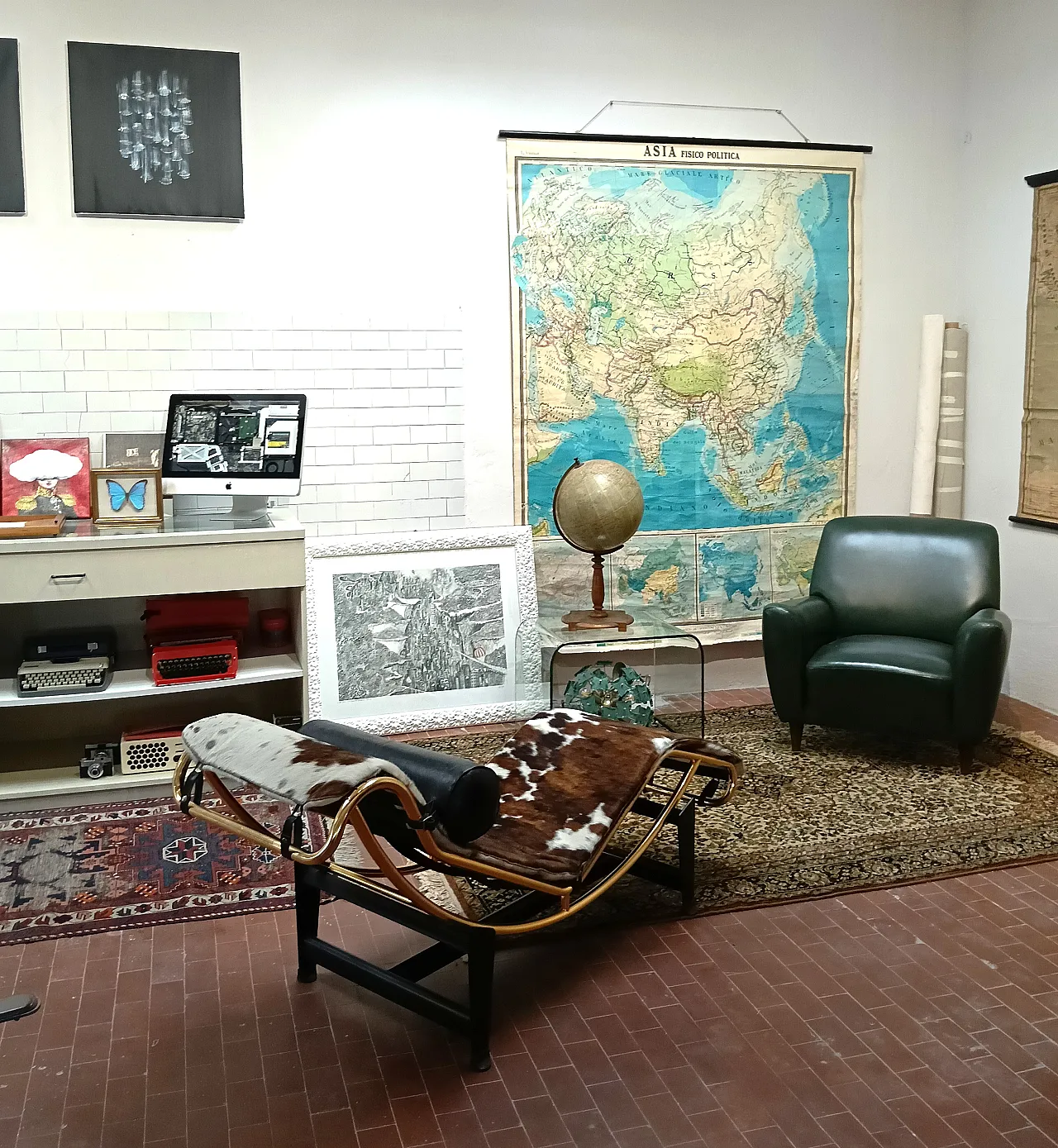 Chaise longue in metallo e pelle di Pierre Cardin, anni '80 40