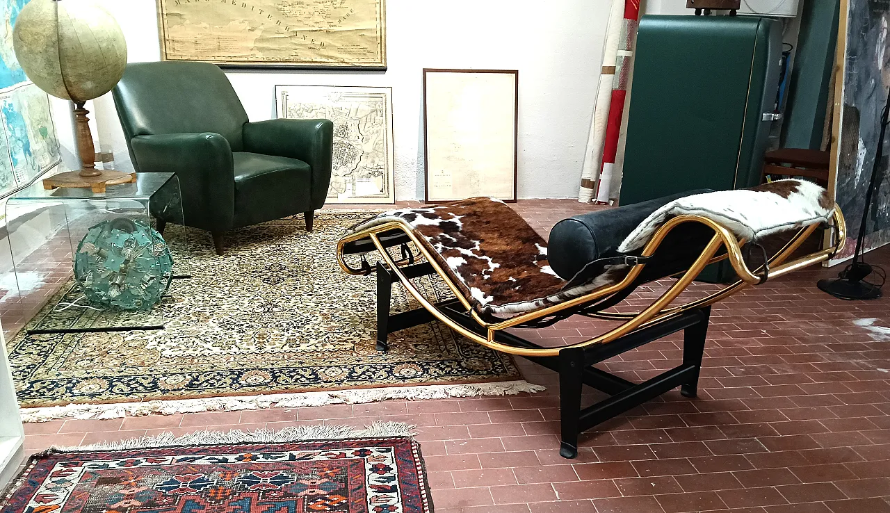 Chaise longue in metallo e pelle di Pierre Cardin, anni '80 41