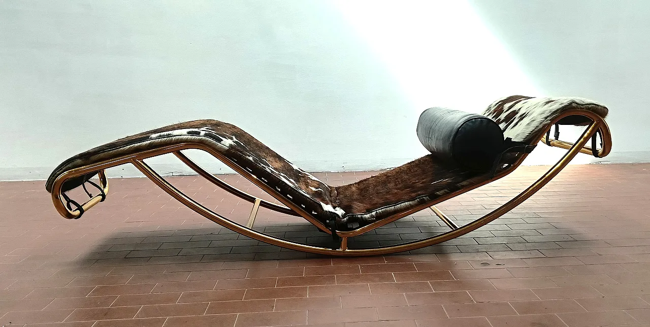 Chaise longue in metallo e pelle di Pierre Cardin, anni '80 42