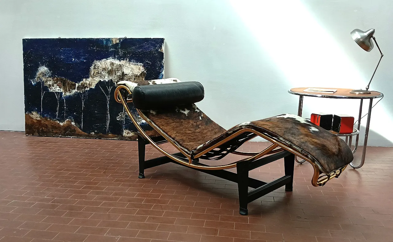 Chaise longue in metallo e pelle di Pierre Cardin, anni '80 46