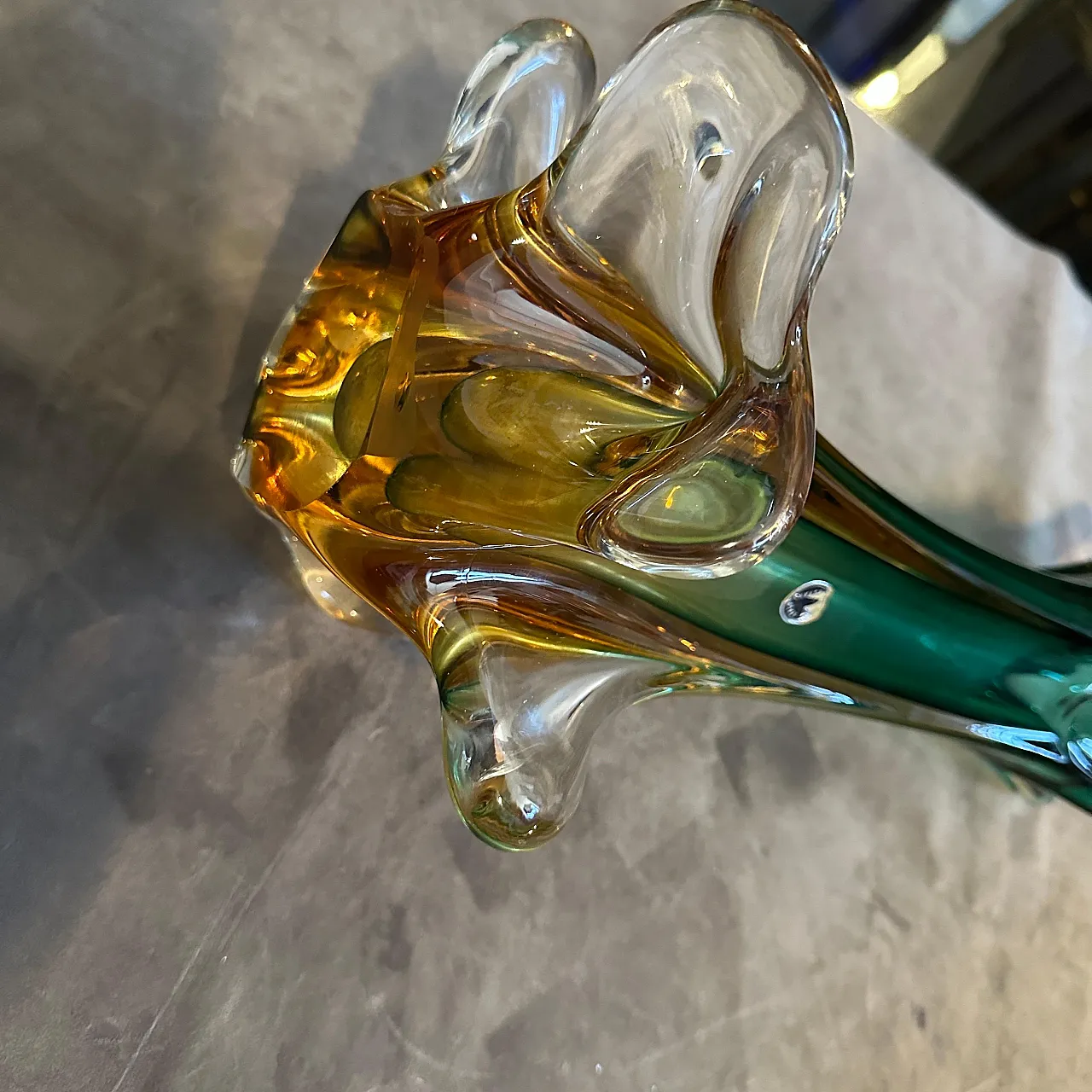 Sculptural vase in Murano glass, Seguso style, 1970s 2