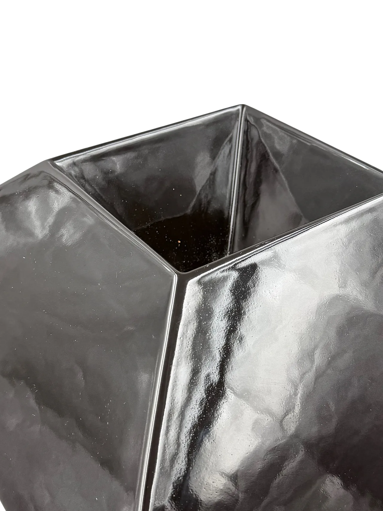 SPACE AGE black ceramic table lamp, Italy 70s 11