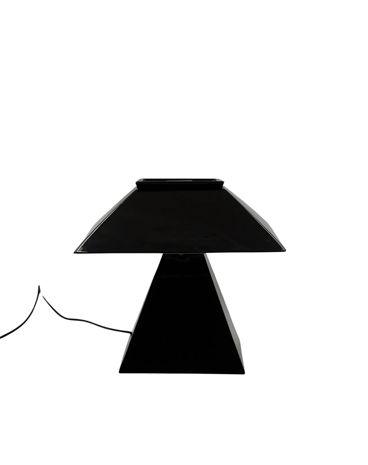 SPACE AGE black ceramic table lamp, Italy 70s 13