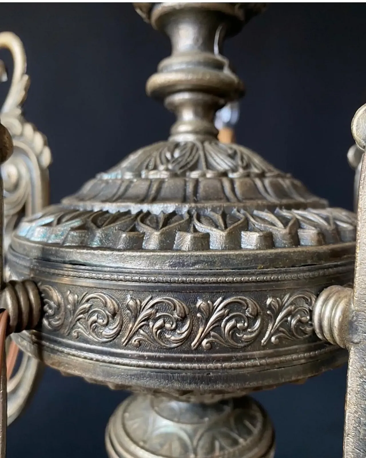 Bronze chandelier, 1960s 7