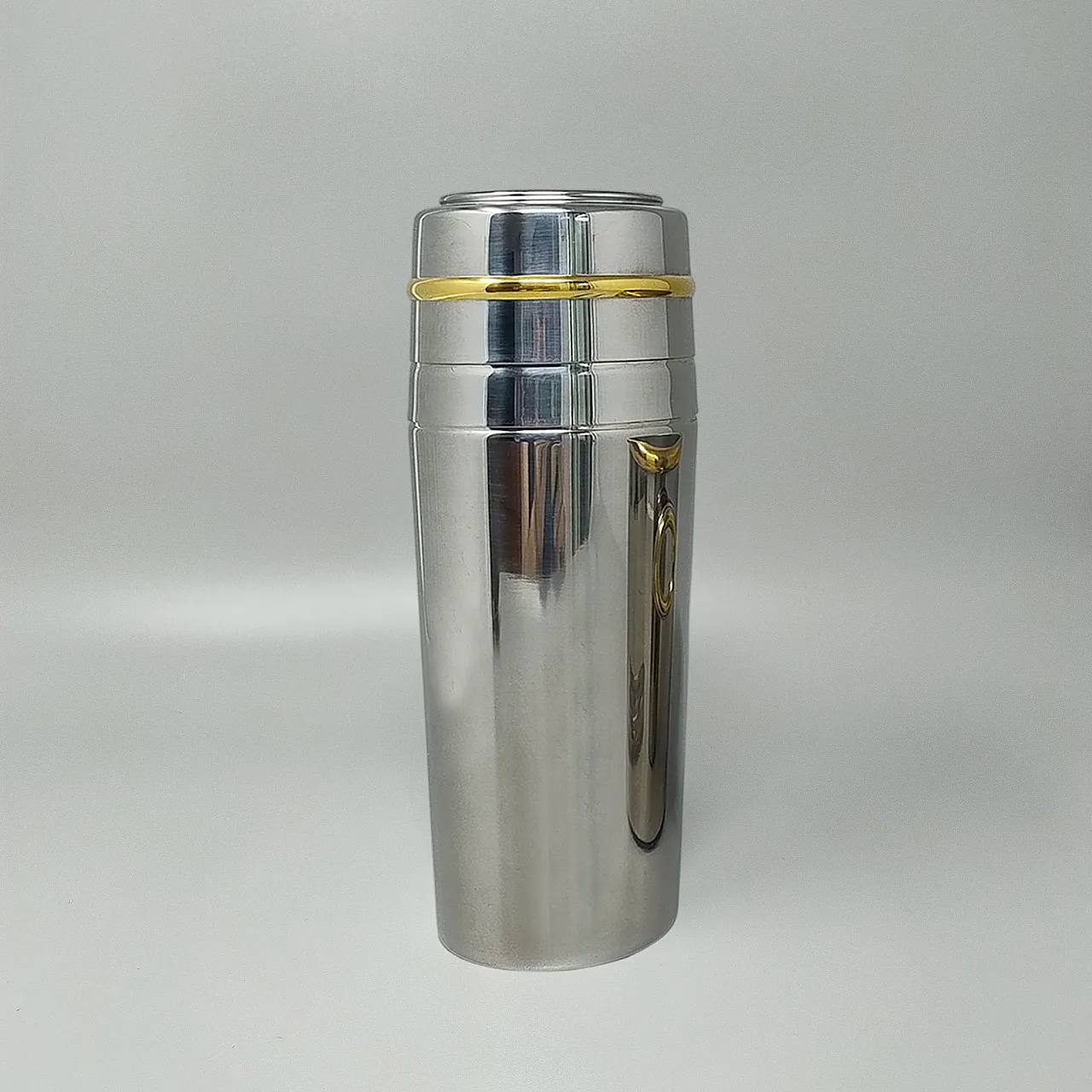 Gold and steel cocktail shaker with bucket, 1970s 3