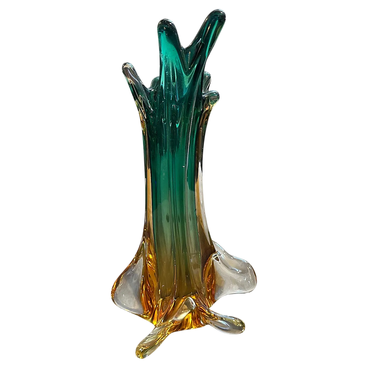 Sculptural vase in Murano glass, Seguso style, 1970s 13