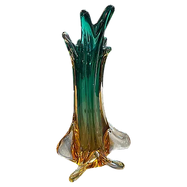 Sculptural vase in Murano glass, Seguso style, 1970s