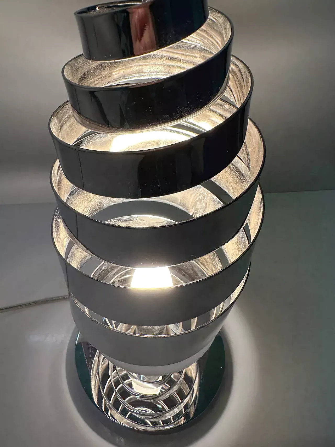 Space age chrome table lamp Sputnik, 70s 2