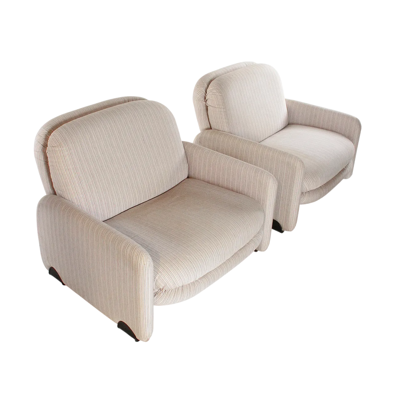 Coppia di poltrone di G. Vitelli e T. Ammannati per Brunati, anni '70 5