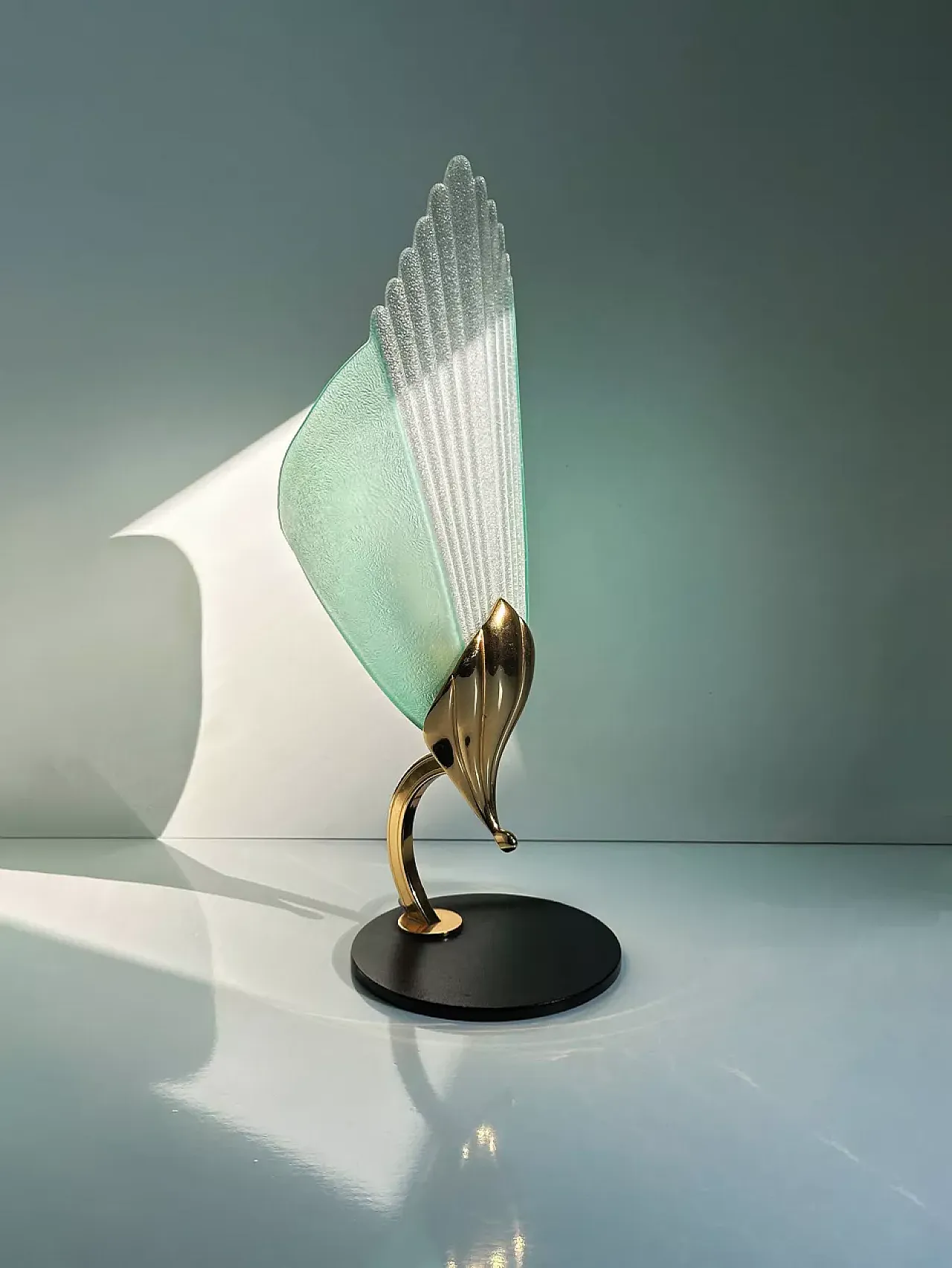 Pair of Nefertiti Murano table lamps Postmodern, 80s 4