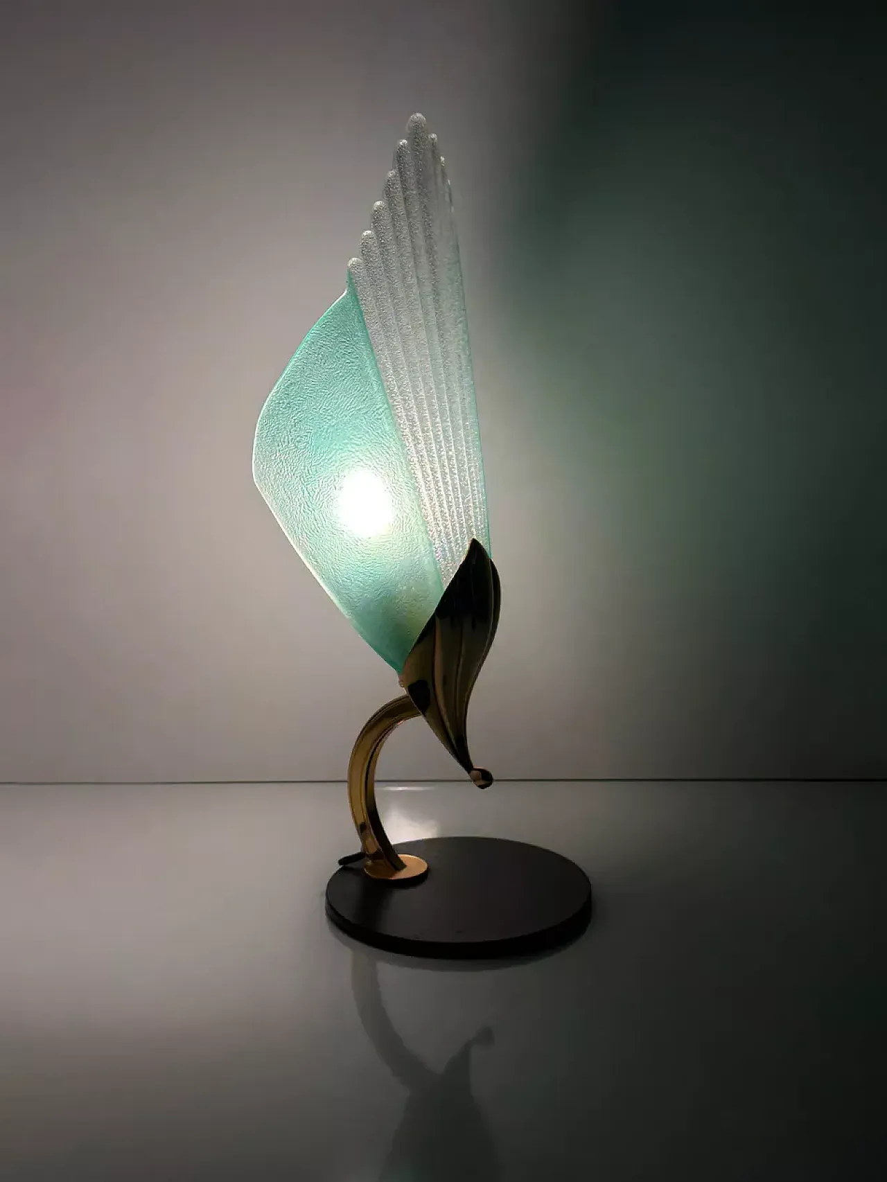 Pair of Nefertiti Murano table lamps Postmodern, 80s 6